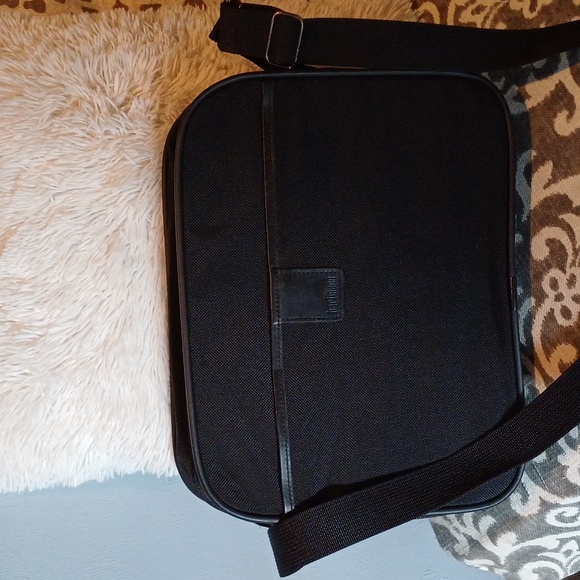 HARTMANN black nylon & leather unisex messenger bag  computer crossbody … - Picture 5 of 16